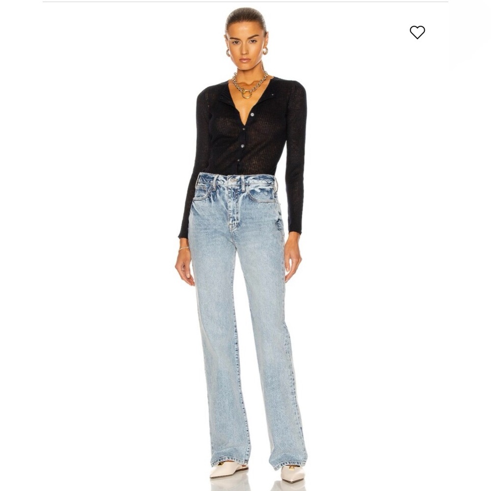 Frame Le Jane Denim Jeans in Color Richlake wide leg mid rise